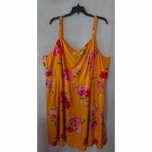 Flowing Gold/Yellow Floral Old Navy Strap Dress